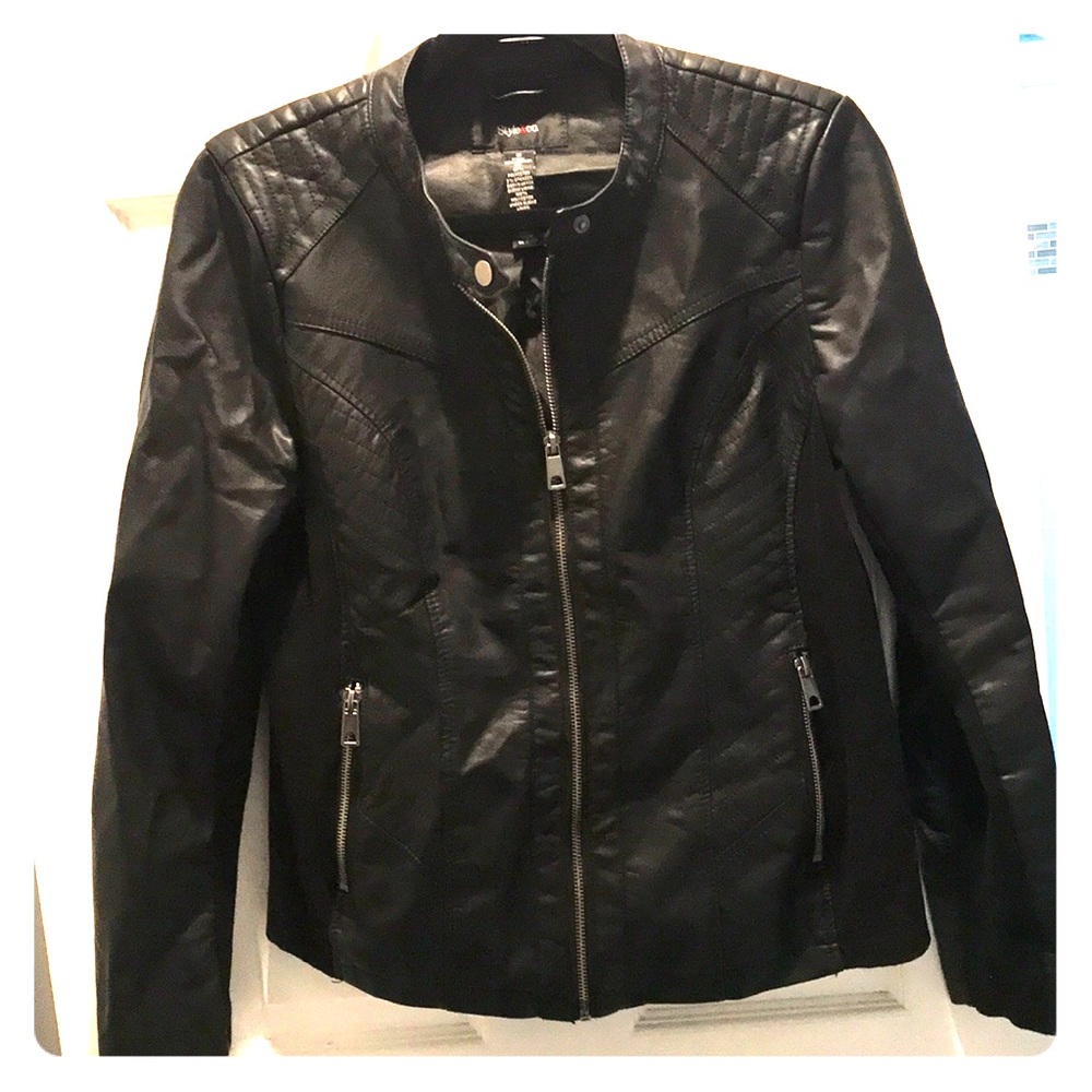 🍂Faux moto leather jacket
